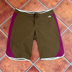 The North Face Women's Brown and Purple Shorts